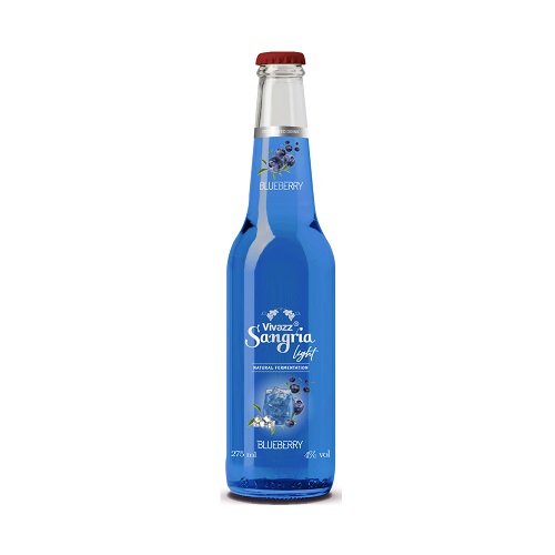 Nước trái cây lên men Vivazz Sangria Light Hương Việt Quất - Chai 275ML
